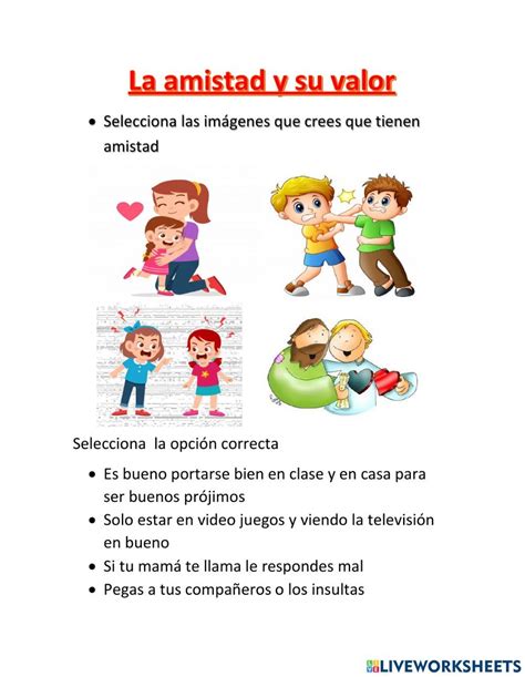 Actividades para trabajar el valor de la amistad ⇨。